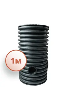Дренажный колодец d500 h1000 с черной крышкой (отводы 160 мм) 1